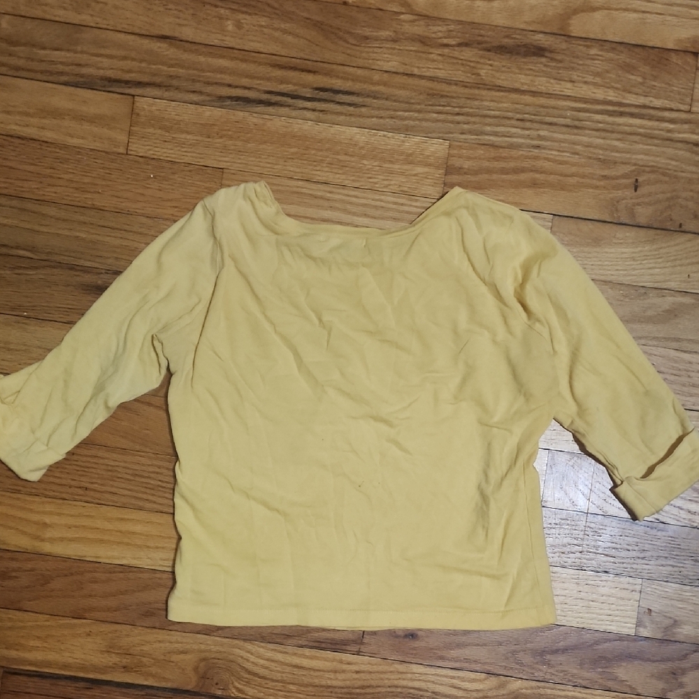 Yellow Button-Detail Top - Picture 3 of 3
